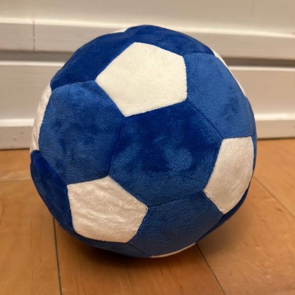 Plush Soccer Ball Toy/Pillow, Medium - 19cm/7.5” Diameter - Picture 3 of 5